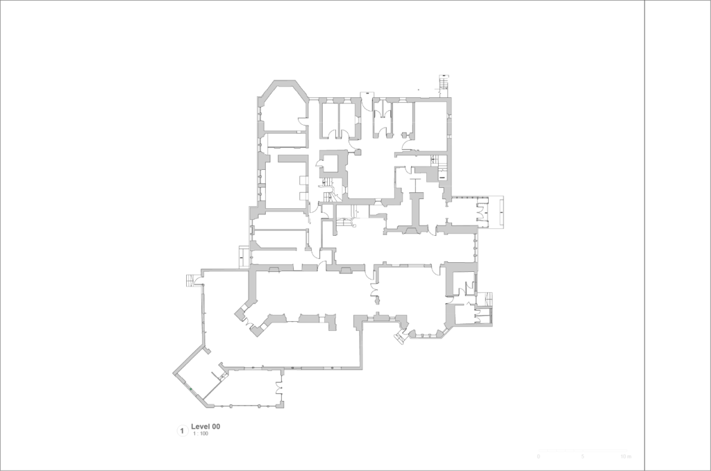 Architectural floor plan, Level 00 blueprint.